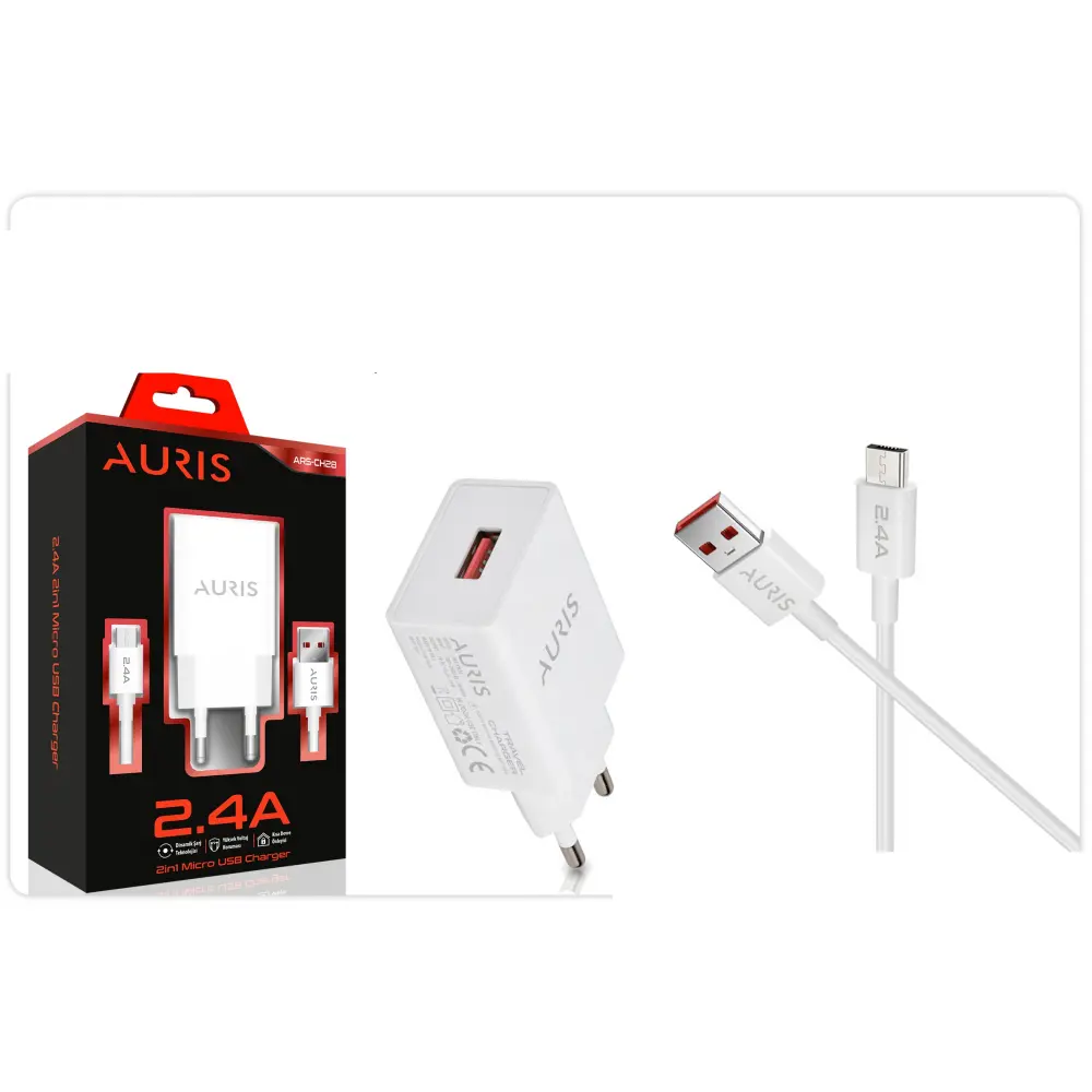 Auris Ch28 Micro Şarj Seti 12w 2-4 Amper